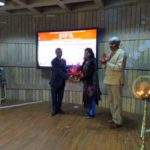 Being Felicitated by Principal Ar. Ajay Kaushik