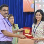 Receiving a token of appreciation from Prof. CT. Lakshmanan, HOD, SAID, SRM