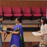Being felicitated by Prof. Pushpa Devanathan, HOD, RIT – SOA