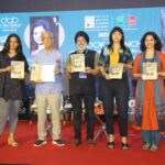 (L to R) Ar. Nita Kembhavi, Prof. Krishnarao Jaisim, Prof. Charanjit Shah, Ar. Kavita Sastry, Ar. Apurva Bose Dutta unveil the book (Pic courtesy: Zion Exhibitions)