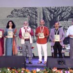 (L to R): Ar. Ranee M L Vadamuthu (IIA Jt. Hon. Secretary), Ar. Apurva Bose Dutta, Ar. Vilas Avachat (IIA President), Ar. B. Sudhir (IIA Hon. Treasurer), Ar. Akshar Beuria (IIA Jt. Hon. Secretary), and Ar. Sandeep Bawdekar (IIA Jt. Hon. Secretary), unveil the book