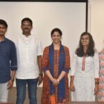 Apurva with Dr Srinivas Daketi (HOD), and faculty coordinators